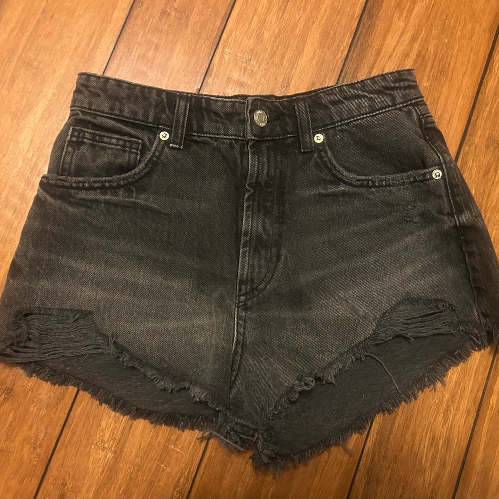 Zara Charcoal Jean Shorts